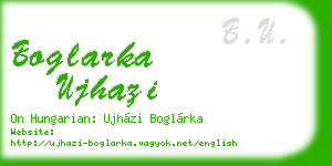 boglarka ujhazi business card