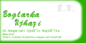 boglarka ujhazi business card